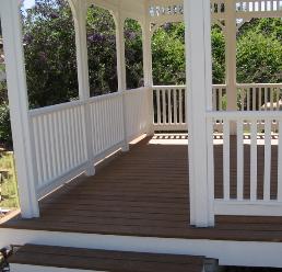 14 ft. Square Gazebo on a Composite Wood Deck