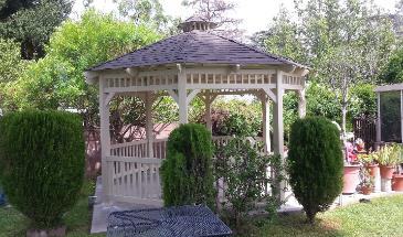 Gazebo Vinyl Wood Roof California