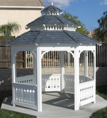 Solid Roof Californian Gazebo, Pagoda Roof, Double Roof,Tri Level 10 foot