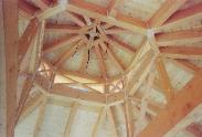 Large Custom Wood Gazebo Roof Inside