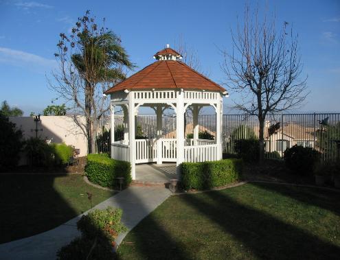 Octagon Single Solid Composition Roof Wood Gazebo The Malibu