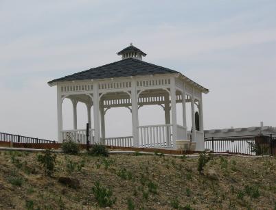 The La Jolla Square Wood Gazebo with Composition Shingle Roof