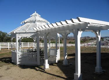 The Californian 12' Wood Gazebo With Trellis Click to Enlarge Picture