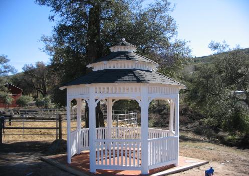 Composition Roof Octagon Double Roof Gazebo with Capola